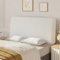 Pinmoco - Upholstered Headboard Ergonomic Design Headboard - White-Front_Standard