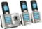 VTech - DS6521-3 Connect to Cell DECT 6.0 Expandable Phone System with Digital Answering System - Silver/Black-Angle_Standard