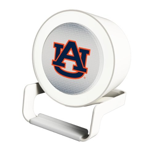 Keyscaper - Auburn Tigers Linen Print Nightlight Charger & Bluetooth Speaker - White-Front_Standard 