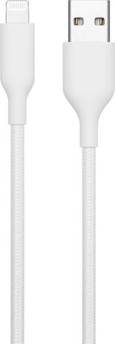 Best Buy essentials™ 4’ Lightning to USB Braided Charge-and-Sync Cable - White WHERE TO BUY