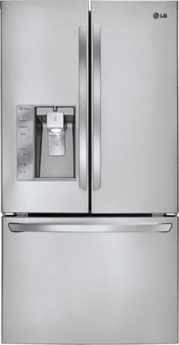 LG - 28.8 Cu. Ft. French Door Refrigerator with Thru-the-Door Ice and Water - Stainless Steel-Front_Standard 