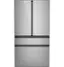 Front. Café - 23.2 Cu. Ft. 4-Door French Door Counter-Depth Smart Refrigerator with Dual Dispense AutoFill Pitcher - Platinum Glass.