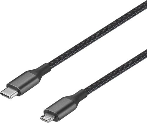 Insignia™ - 3.3 ft. USB-C to Micro USB Cable - Black