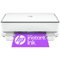 HP - ENVY 6055e Wireless Inkjet Printer with 3 months of Instant Ink Included with HP+ - White-Front_Standard