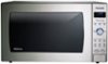 Panasonic - 2.2 Cu. Ft. 1250 Watt SD987SA Full-Size Microwave with Inverter - Stainless Steel-Front_Standard