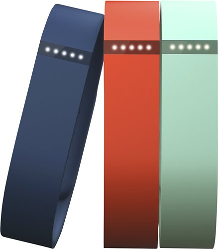  Fitbit - Flex Activity and Sleep Wristband Pack (Large) - Blue/Teal/Tangerine