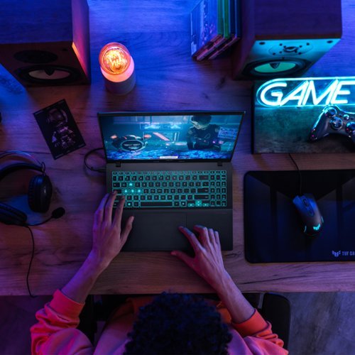 ASUS  V16 - 16 FHD+ 144Hz Gaming Laptop - Intel Core 7 240H with 16GB Memory - NVIDIA GeForce RTX 3050 - 512GB SSD - Matte Black BUY IN EUROPE