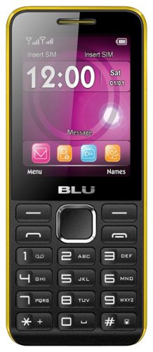 BLU - Tank II Cell Phone (Unlocked) - Black/Yellow-Front_Standard 