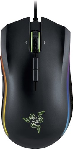  Razer - Mamba Tournament Edition Chroma 9-Button Laser Gaming Mouse with RGB Lighting - Black