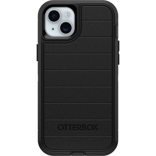 OtterBox - Defender Series Pro Hard Shell for Apple iPhone 15 Plus and Apple iPhone 14 Plus - Black-Front_Standard