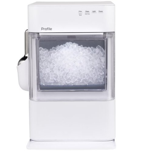 GE Profile - Opal 2.0 Ultra Nugget Ice Maker with Scale Inhibiting Filter - Stone White-Front_Standard 
