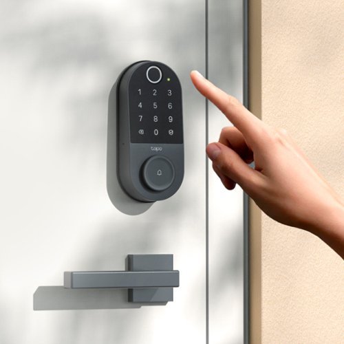 TP-Link Tapo DL110 Smart Wi-Fi Deadbolt Lock - Lock/Unlock using Keypad, App, or Fingerprint Recognition - Replaces Most Locks - Black WORLDWIDE DELIVERY