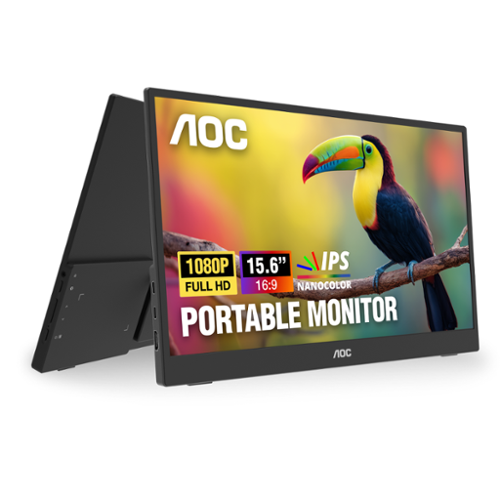 AOC - 16T35 15.6" IPS Portable Monitor, FHD (1920x1080), USB-C - Black