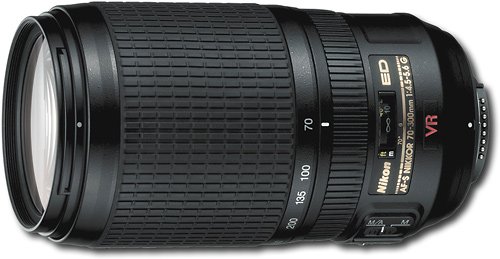  Nikon - AF-S VR Zoom-Nikkor 70-300mm f/4.5-5.6G IF-ED Telephoto Zoom Lens - Black