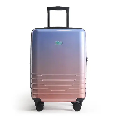 Front. Bagsmart - Getaway 20" Carry-On Luggage, Expandable Hardside Suitcase with 15.6 Inch Laptop Compartment & Spinner Wheels - Pink&Blue.