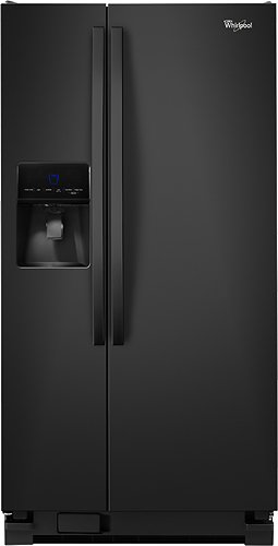  Whirlpool - 22 Cu. Ft. Side-by-Side Refrigerator with Thru-the-Door Ice and Water - Black