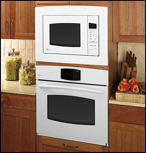 Profile Deluxe 27" Trim Kit for Select GE Microwaves - White-Front_Standard 