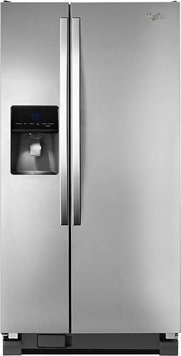  Whirlpool - 21.3 Cu. Ft. Side-by-Side Refrigerator with Thru-the-Door Ice and Water - Stainless Steel