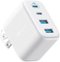 Anker - Zolo GaN Wall Charger (50W, 4 Ports, 2 USB-C + 2 USB-A) - White - White-Front_Standard