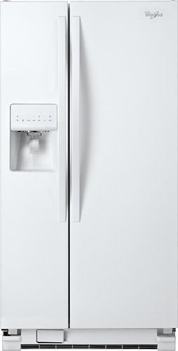  Whirlpool - 21.2 Cu. Ft. Side-by-Side Refrigerator with Thru-the-Door Ice and Water - White