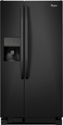  Whirlpool - 21.2 Cu. Ft. Side-by-Side Refrigerator with Thru-the-Door Ice and Water - Black