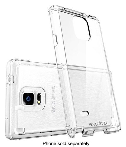  Exofab - Invisi Gel Case for Samsung Galaxy Note 4 Cell Phones - Clear