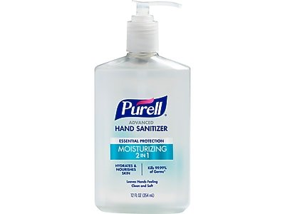 Purell - 2in1 Moisturizing Advanced 70% Alcohol Gel Hand Sanitizer, 12 oz (3698-12) - Clear