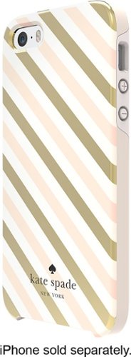  kate spade new york - Diagonal Stripe Hybrid Hard Shell Case for Apple® iPhone® SE, 5s and 5 - Gold/Cream/Blush