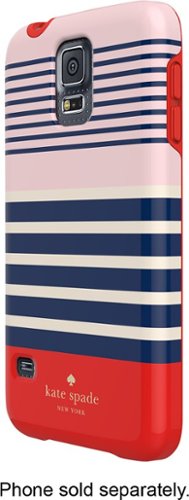  kate spade new york - Laventura Hybrid Hard Shell Case for Samsung Galaxy S 5 Cell Phones - Red/Navy/Blush