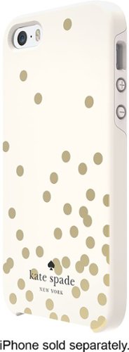  kate spade new york - Confetti Hybrid Hard Shell Case for Apple® iPhone® SE, 5s and 5 - Gold/Cream