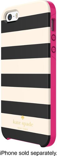 kate spade new york - Candy Stripe Hybrid Hard Shell Case for Apple® iPhone® SE, 5s and 5 - Cream/Black