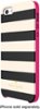 kate spade new york - Candy Stripe Hybrid Hard Shell Case for Apple® iPhone® SE, 5s and 5 - Cream/Black-Front_Standard