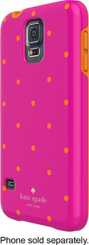  kate spade new york - Scatter Pavilion Hybrid Hard Shell Case for Samsung Galaxy S 5 Cell Phones - Pink/Orange