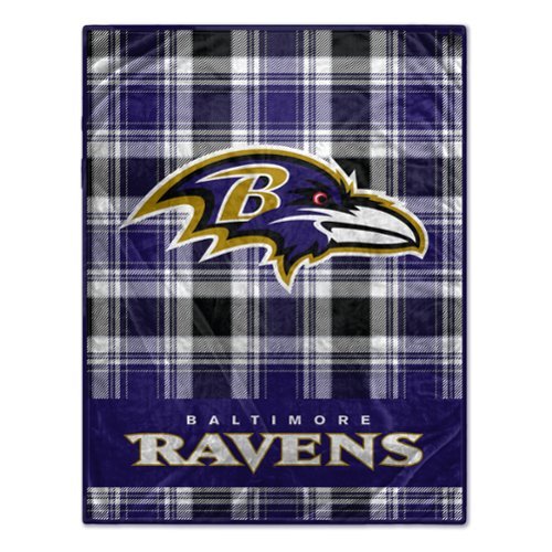 Pegasus - Baltimore Ravens 66" x 95" Oversized Plaid FAN-mily Ultra Cozy Blanket - Multicolor-Front_Standard 