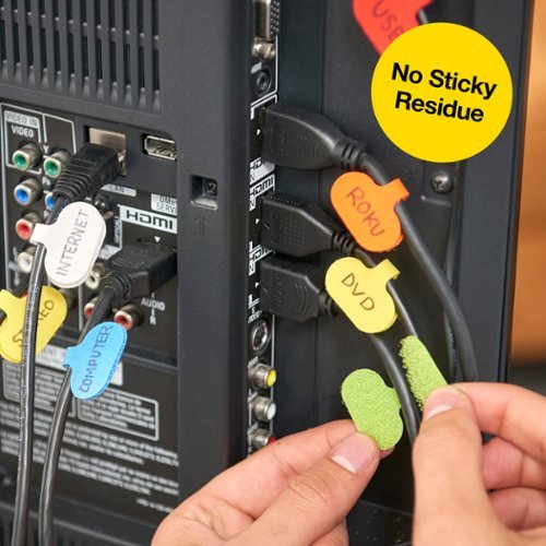 Wrap-It Storage Cord Identification Labels (12-Pack) - Assorted Colors WHERE TO BUY