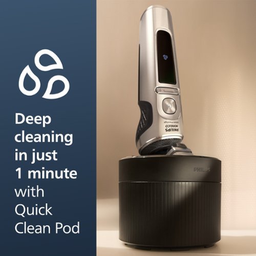 Philips Norelco S9000 Prestige Rechargeable Wet & Dry Shaver with Precision Trimmer and Premium Case, SP9841/84 - Light Brushed Chrome BUY IN SINGAPORE