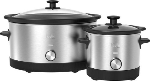 bella PRO - 6-qt. & 2-qt. Slow Cooker Duo - Stainless Steel