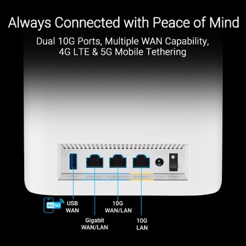ASUS ZenWiFi BT10 BE18000 Tri-Band Mesh Wi-Fi 7 System (3-pack) - White GLOBAL SHIPPING