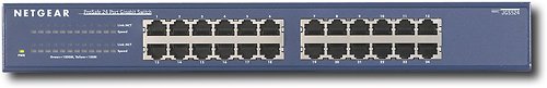 Image of NETGEAR - 24-Port 10/100/1000 Mbps Gigabit Unmanaged Switch - Blue