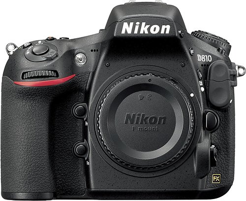  Nikon - D810 DSLR Camera with 35mm f/1.8G ED, 50mm f/1.8G and 85mm f/1.8G AF-S NIKKOR Lenses - Black