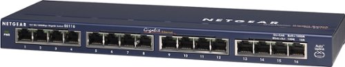 NETGEAR 16-Port 10/100/1000 Mbps Gigabit Unmanaged Switch - Blue GLOBAL SHIPPING