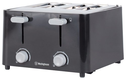  Westinghouse - 4-Slice Wide-Slot Toaster - Black