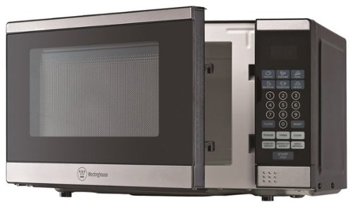  Westinghouse - 0.7 Cu. Ft. Compact Microwave - Black with Stainless steel Trim