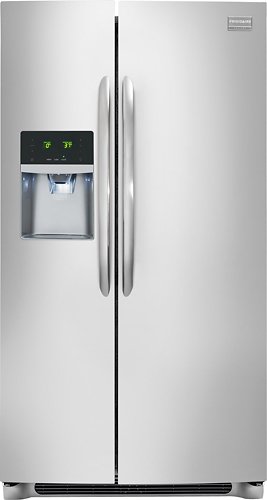  Frigidaire - Gallery 22.6 Cu. Ft. Counter-Depth Side-by-Side Refrigerator - Stainless Steel