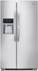 Frigidaire - Gallery 22.6 Cu. Ft. Counter-Depth Side-by-Side Refrigerator with Thru-the-Door Ice and Water - Stainless steel-Front_Standard 
