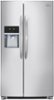 Frigidaire - Gallery 22.6 Cu. Ft. Counter-Depth Side-by-Side Refrigerator with Thru-the-Door Ice and Water - Stainless steel-Front_Standard