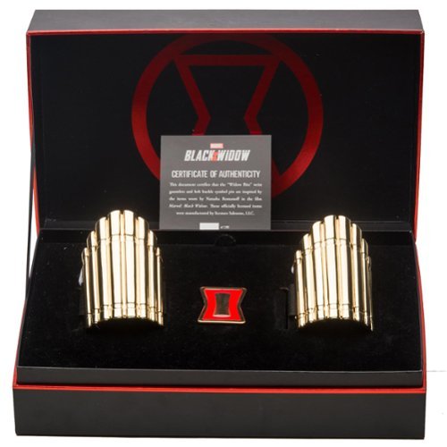 Marvel - Black Widow Light-Up LED Bracelets and Belt Pin Replica Box Set - Red-Front_Standard 