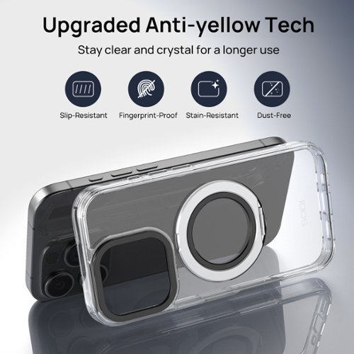 Sodi 3-in-1 for iPhone 16 Pro Max 360° Rotatable Magnetic Ring Stand Case & Privacy Screen Protector & Camera Lens Protector - Clear HOW TO BUY