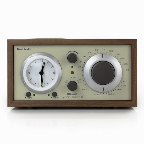 Tivoli Audio - Model Three AM/FM Bluetooth Clock Radio with USB Charging Ports - Walnut-Front_Standard 
