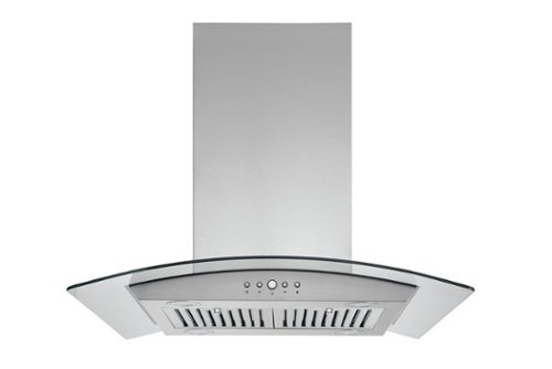 Hauslane - 36 inches - Convertible - Island Range Hood - Silver-Front_Standard 